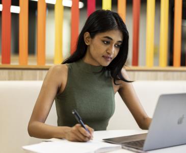Girl at laptop