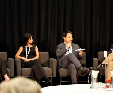 Professor Attila Brungs and panelists at UA Summit