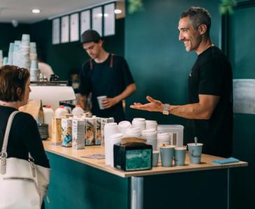 Staff ordering coffee at Little Marionette