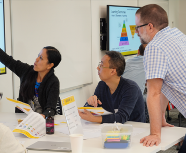 UNSW Staff workshopping at a table