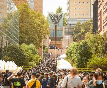 People gathered during Open Day