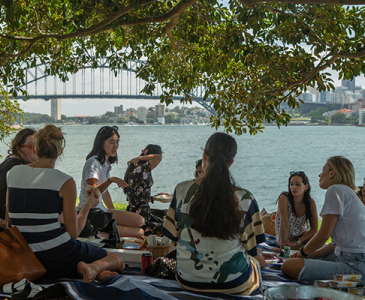 Entrepreneurs having a picnic