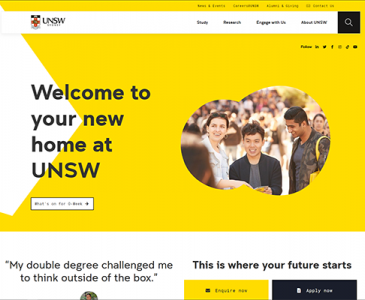 The new UNSW homepage