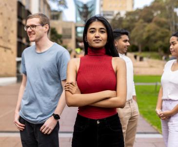 Student on the UNSW mall