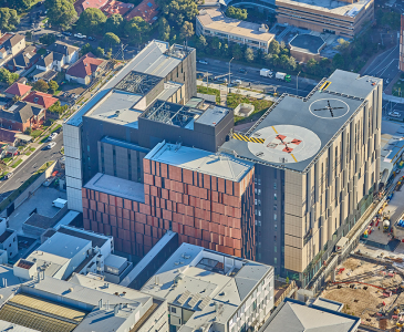 Ariel view of the Integrated Acute Services Building