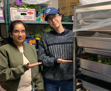 Sophia and Krishna at Food Hub