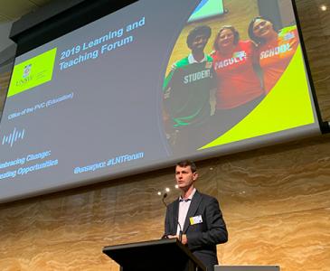 Professor Alex Steel, Acting Pro Vice-Chancellor, Education welcoming participants at the 2019 Learning and Teaching Forum