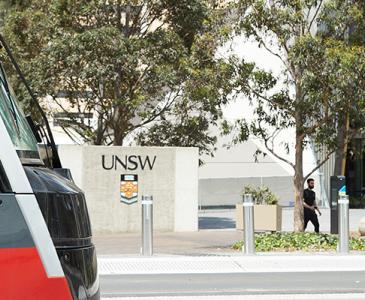 Light Rail arriving at UNSW campus