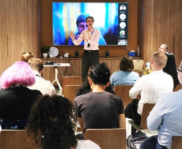 A group of staff attending a training event at UNSW