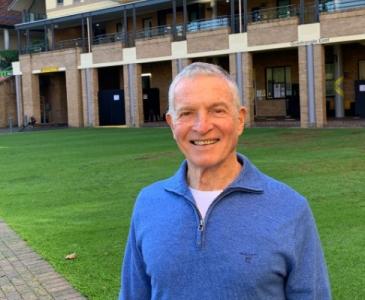 Macolm Miller outside the Quad building, UNSW