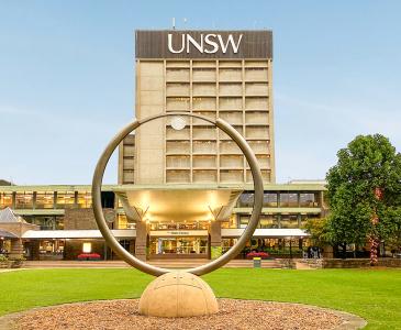 View across the library lawn to the UNSW library