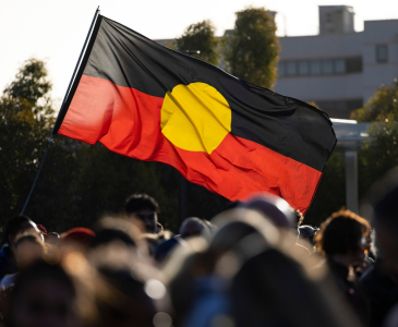 The Australian Aboriginal flag 