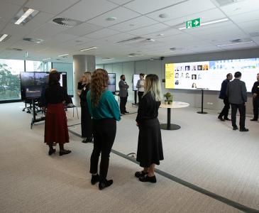 People in the Parramatta Innovation Hub room