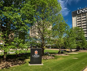 The UNSW lawn on Kensington Campus.