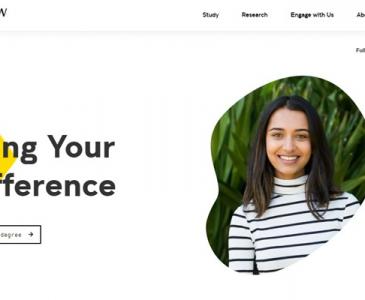 Bring your difference landing page with a female student smiling