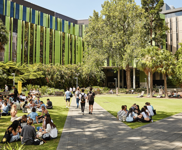 Students on campus