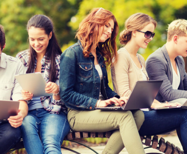 Students sitting together