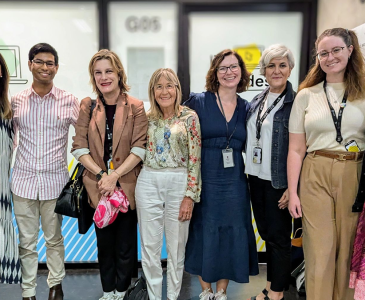 L-R Tania Bencic; Ruchira Abeyratna; Prof. Chantal Bostock; Vicki Kelly Dos Santos; Carmel Walsh; Maria Naidoo, Sarah Wilkinson and Mia Shouha