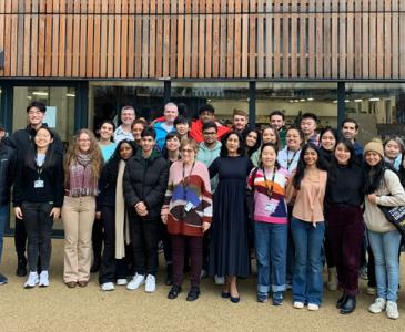 A group of students outside TEDI London