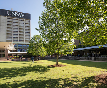 UNSW Library Lawn with Library tower in the background