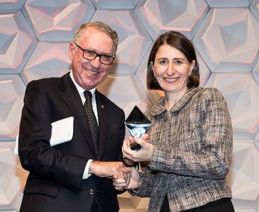 David Gonski AC with Gladys Berejiklian