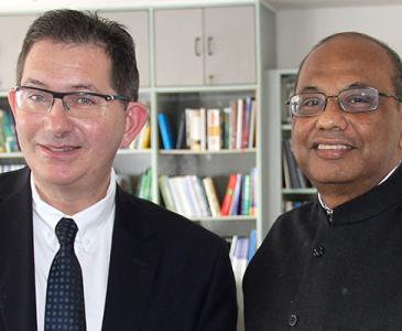 Professor Ian Jacobs and Dr Ajay Mathur
