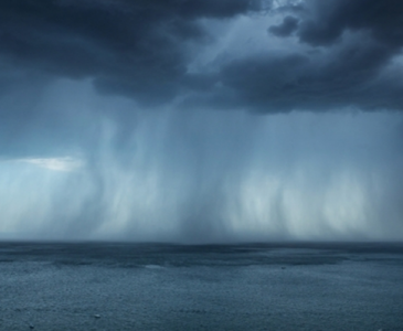 Water rising from the ocean