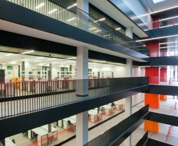 Biosciences building atrium