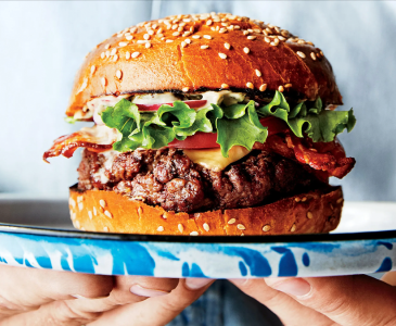 Image of gourmet burger on a plate