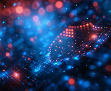 Graphic showing shield to symbolise data security