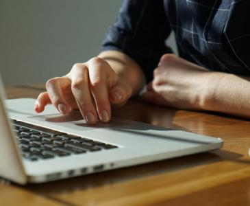 Person using a laptop