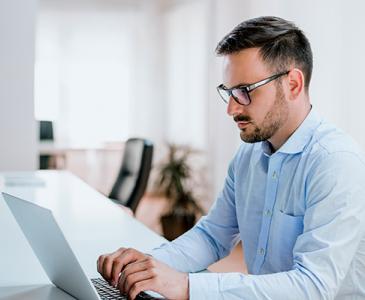 Man at desk 