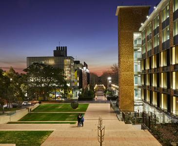 UNSW main walkway at night