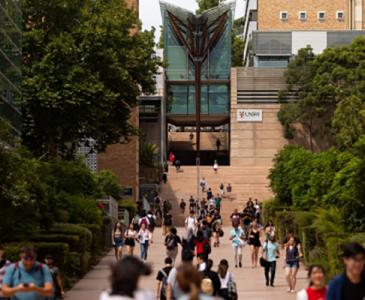 main walkway of UNSW