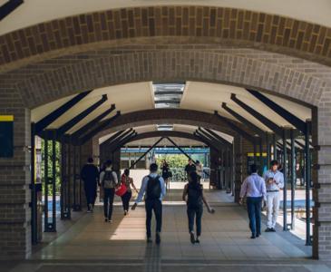 Library walkway
