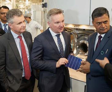 Energy ministers visit UNSW's world-class solar energy research facility