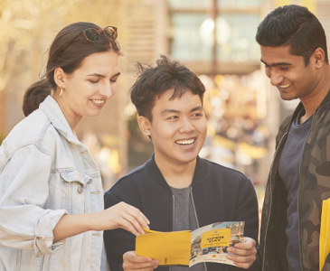 Students at open day