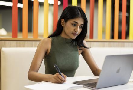 Girl at laptop