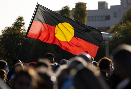 The Australian Aboriginal flag 