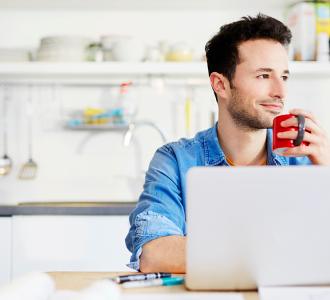 Man on computer