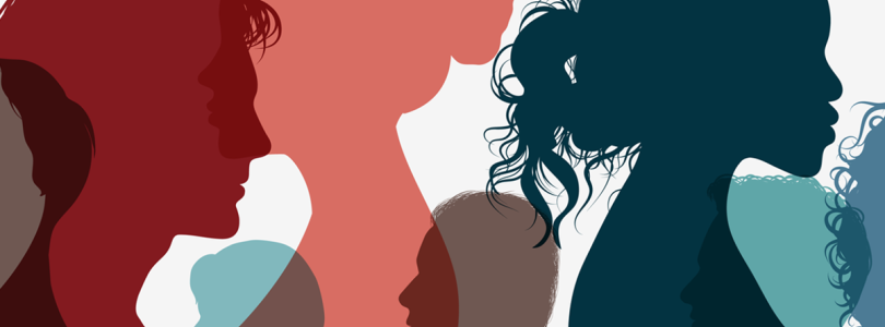 Illustration of silhouetted people