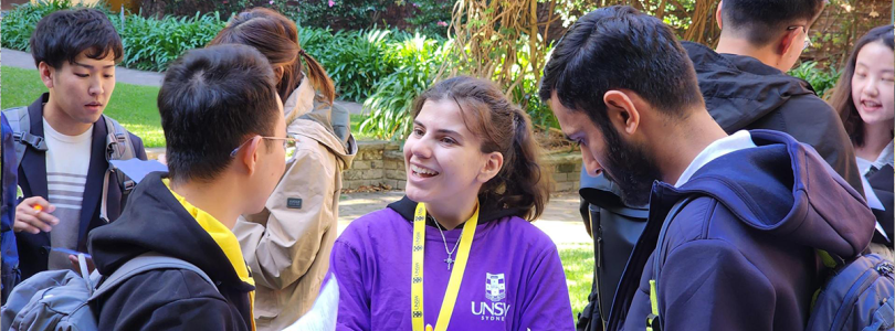 Students during a speed-friending event on campus at O-Week