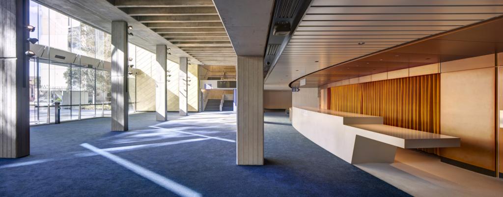 Clancy Auditorium refurbished bar - Photo credit: Brett Boardman/Lahz Nimmo Architects